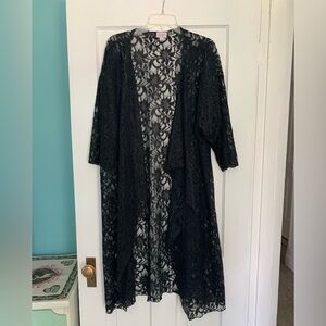 Lularoe Black Lace Duster Goth Whimsigoth Fairy Grunge